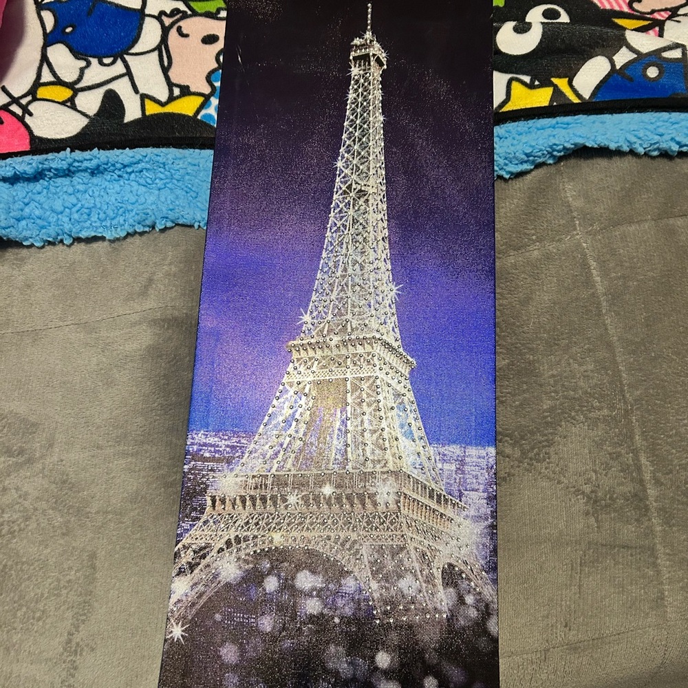 Eiffel Tower Canvas Art with Blue and Black Background